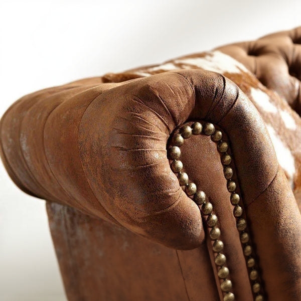 Sorrento Leather Chesterfield Three Seater Sofa