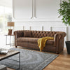 Capri Leather Chesterfield Three Seater Sofa