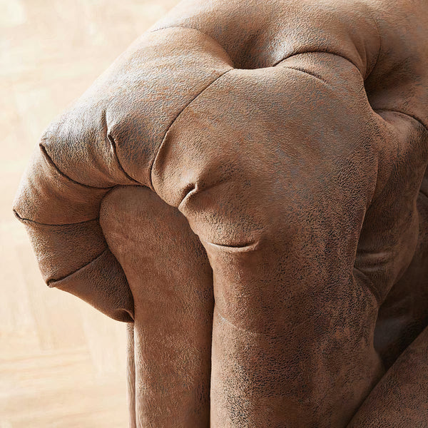 Capri Leather Chesterfield Three Seater Sofa