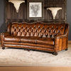 Eva Leather Chesterfield Three Seater Sofa