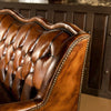 Eva Leather Chesterfield Three Seater Sofa