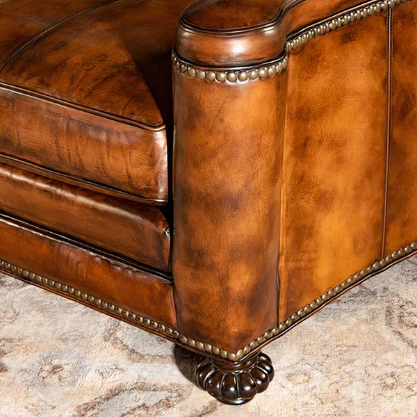 Eva Leather Chesterfield Three Seater Sofa