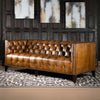 Jackson Leather Chesterfield Three Seater Sofa