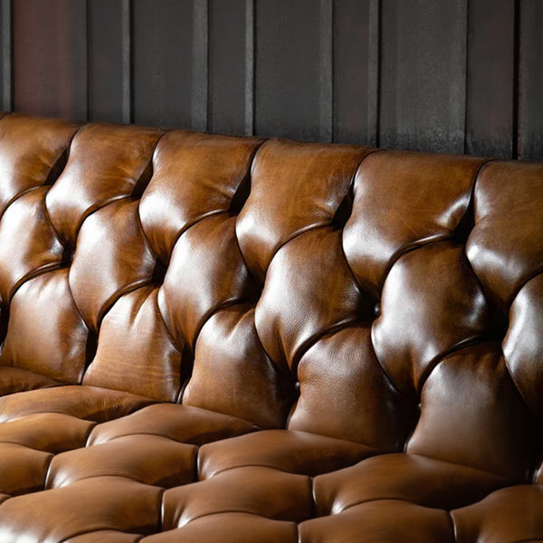 Jackson Leather Chesterfield Three Seater Sofa