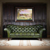 Barrel Leather Chesterfield Three Seater Sofa