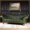 Barrel Leather Chesterfield Three Seater Sofa