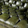 Barrel Leather Chesterfield Three Seater Sofa