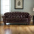 Volta Leather Chesterfield Three Seater Sofa
