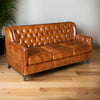 Roslin Leather Chesterfield Three Seater Sofa
