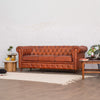 Jean Leather Chesterfield Three Seater Sofa