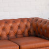 Jean Leather Chesterfield Three Seater Sofa