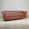 Talia Leather Chesterfield Three Seater Sofa