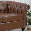 Talia Leather Chesterfield Three Seater Sofa