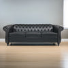 Jenny Leather Chesterfield Three Seater Sofa