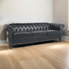 Jenny Leather Chesterfield Three Seater Sofa