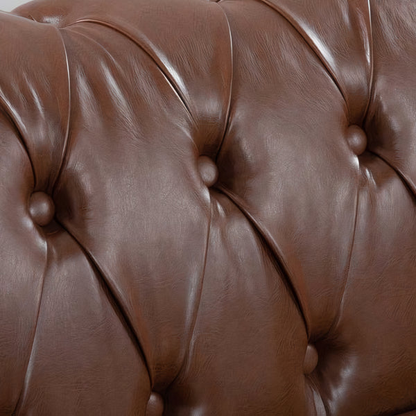 Talia Leather Chesterfield Three Seater Sofa
