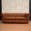 Christopher Leather Chesterfield Three Seater Sofa