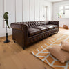 Adela Leather Chesterfield Four Seater Sofa