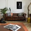 Oxford Leather Chesterfield Three Seater Sofa