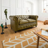 Joss Leather Chesterfield Two Seater Sofa