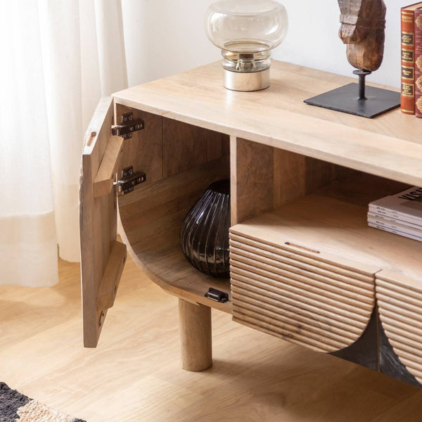 Loëvan mango wood TV cabinet