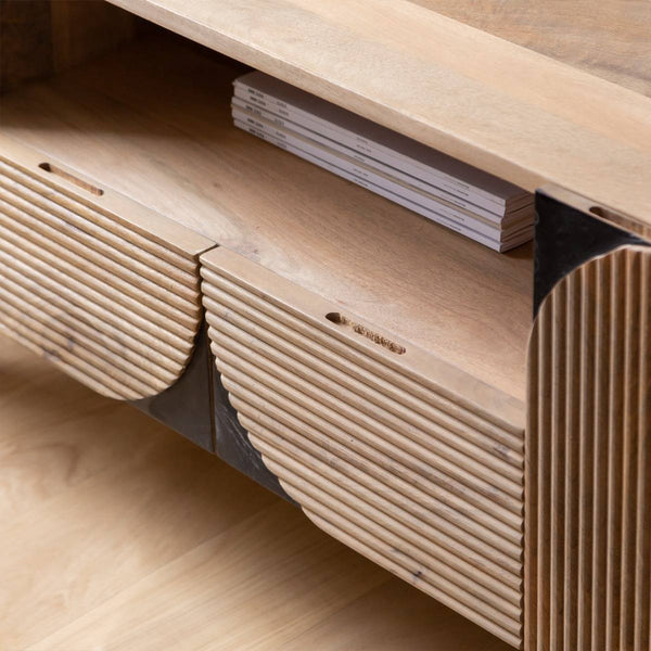 Loëvan mango wood TV cabinet