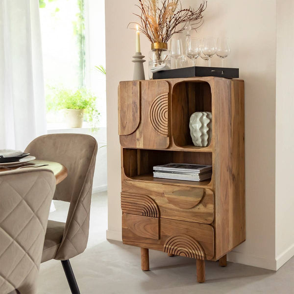 Tilio acacia wood cabinet