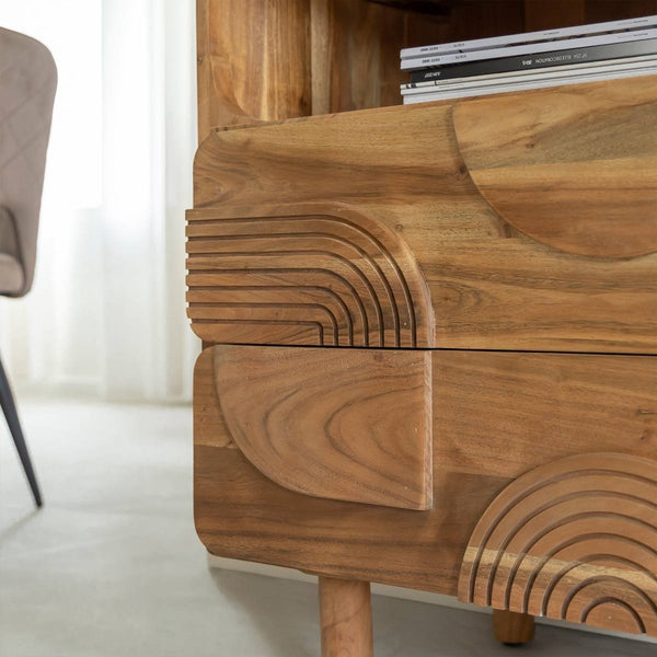 Tilio acacia wood cabinet