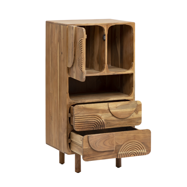 Tilio acacia wood cabinet