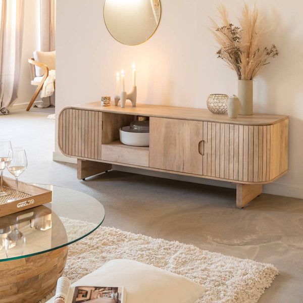 Yoni Mango Wood TV Stand