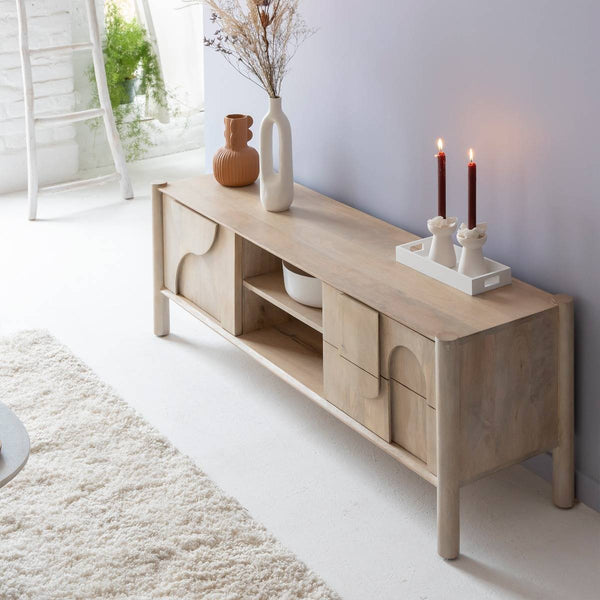 Tysia mango wood TV cabinet