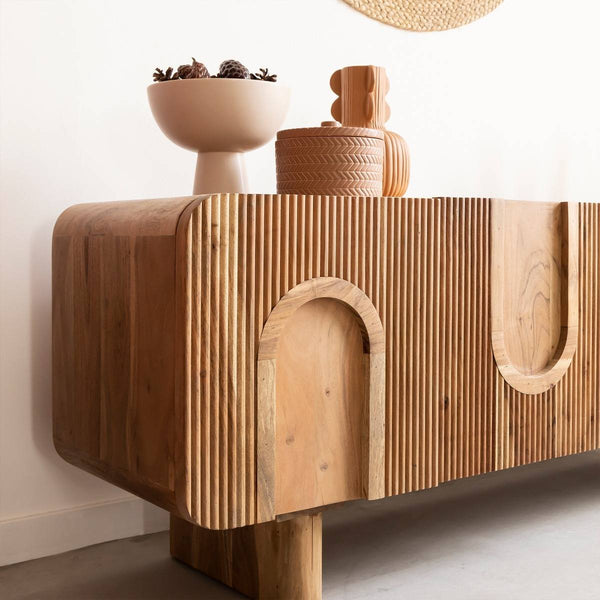 Tilio acacia wood TV cabinet