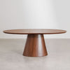 Gala Oval dining table 160-200x100 cm extendable in MDF and veneer Gala