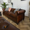 Oxford Leather Chesterfield Three Seater Sofa
