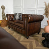 Oxford Leather Chesterfield Two Seater Sofa