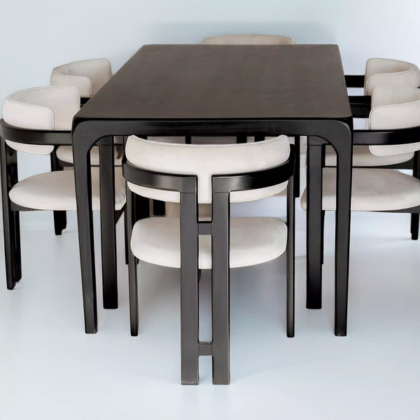 Astra Black 6 Seater Dining Set