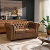Casper Leather Chesterfield Two Seater Sofa