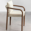 Giulia acacia garden chair with armrests
