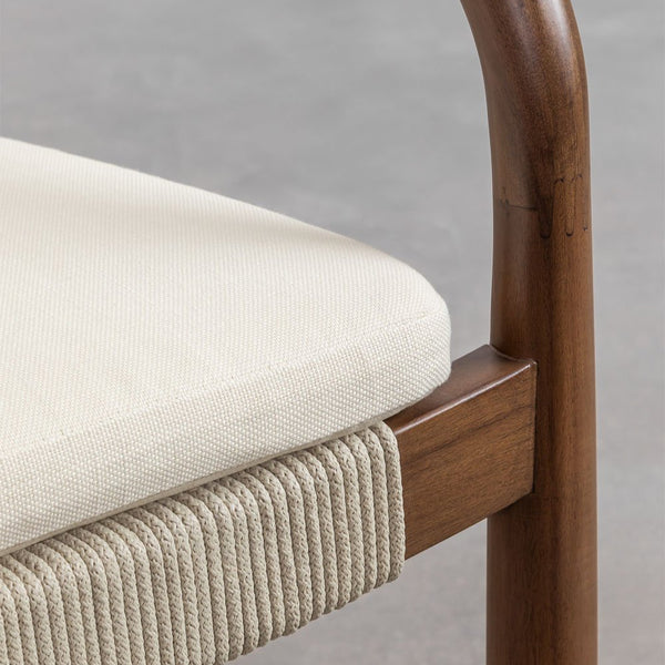 Giulia acacia garden chair with armrests