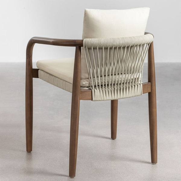 Giulia acacia garden chair with armrests