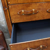 Luxury Tan Leather Tall Set of Drawers