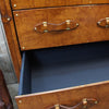 Luxury Tan Leather Tall Set of Drawers