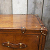 Luxury Tan Leather Tall Set of Drawers