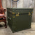 Olive Green Large Leather Console Trunk
