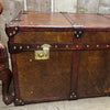 Large Bridle Leather Hand Dyed Coffee Chest, Room Decor