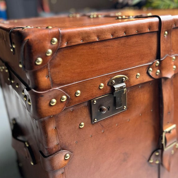 Luxury Belted Bridle Leather End Table