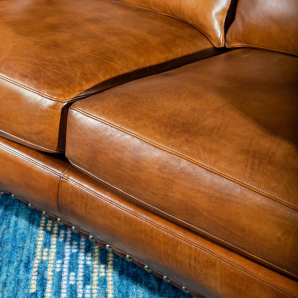 Nordic Leather Sofa | American Made | Full Grain