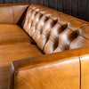 Hampton Tufted Leather Sofa | American Made | High Quality | Full Grain Leather