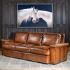 Emerson Bark Leather Sofa | American Made | High Quality | Full Grain
