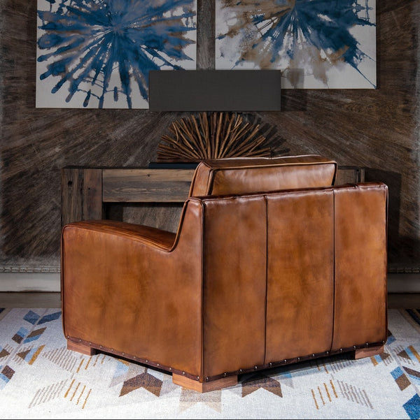 Rugby Leather Chair | American Made | Full Grain Leather